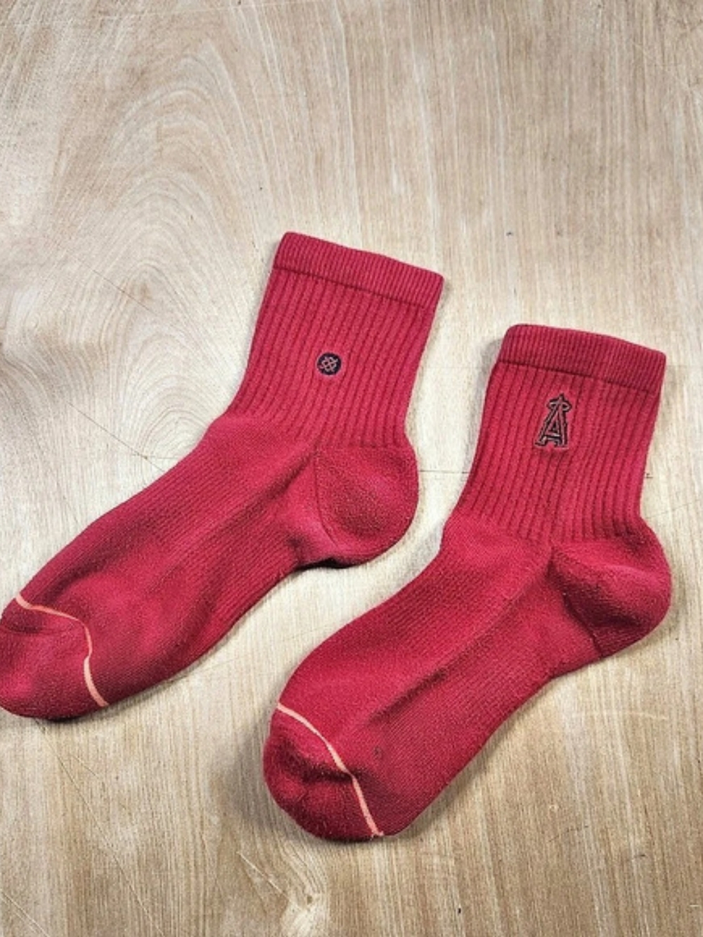 Stance Los Angeles Angels MLB Women's Red Logo Crew Socks